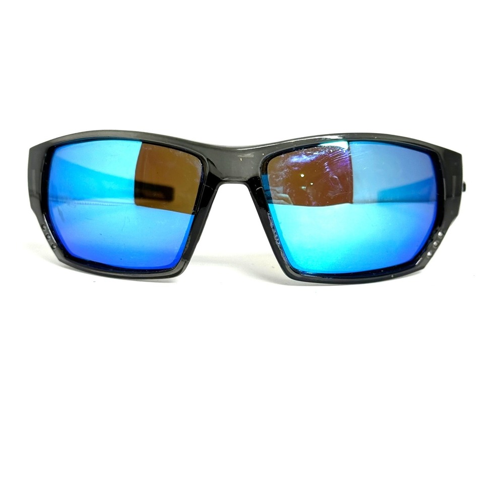 Raze Eyewear Sonar 28244 Sunglasses Grey Frame Blue Mirror Lens Sport Wrap